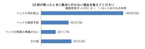 散歩に行かない理由は「ペットの汚れ防止」