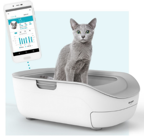 シャープの猫用システムトイレ型「ペットケアモニター」ペットケアモニターイメージ