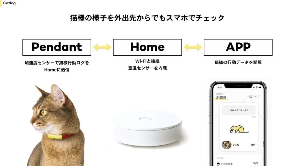 Catlogは、 飼い主の代わりに猫様を見守る”次世代の首輪”です