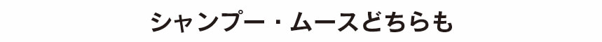 シャンプー・ムースどちらも