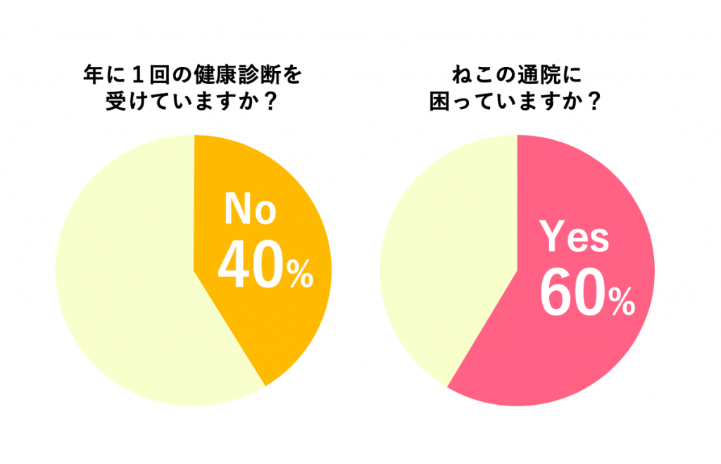 ねこの適正な健康診断受診率は6割