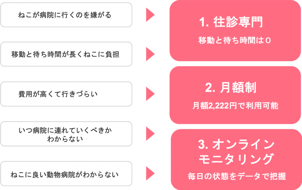 ねこのデータを獣医師が"オンラインモニタリング"