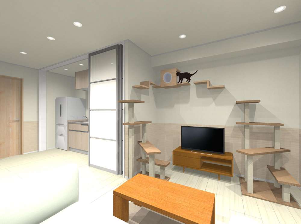 猫との暮らしに向けた住戸空間イメージ図